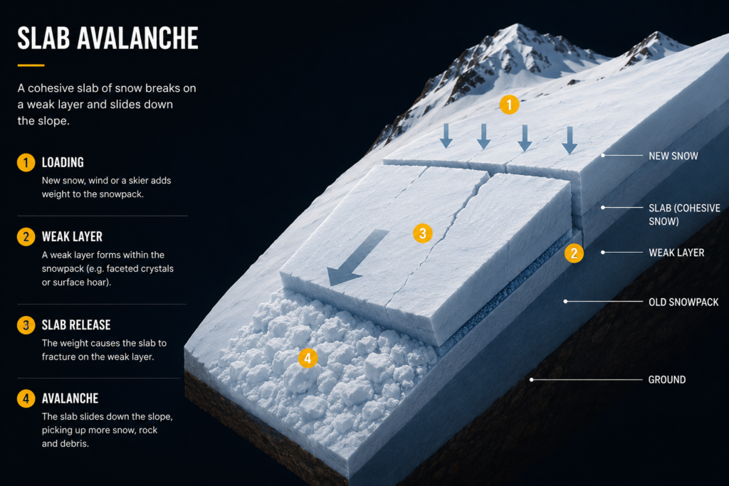 Prevención de Avalanchas 7 slab avalanche